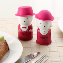 salt and pepper with silicone hat,wine red